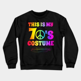 Groovy Dulcimerist This Is My 70s Costume Halloween Party Retro Vintage Crewneck Sweatshirt